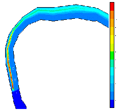 Temperature distribution for thermal inlet